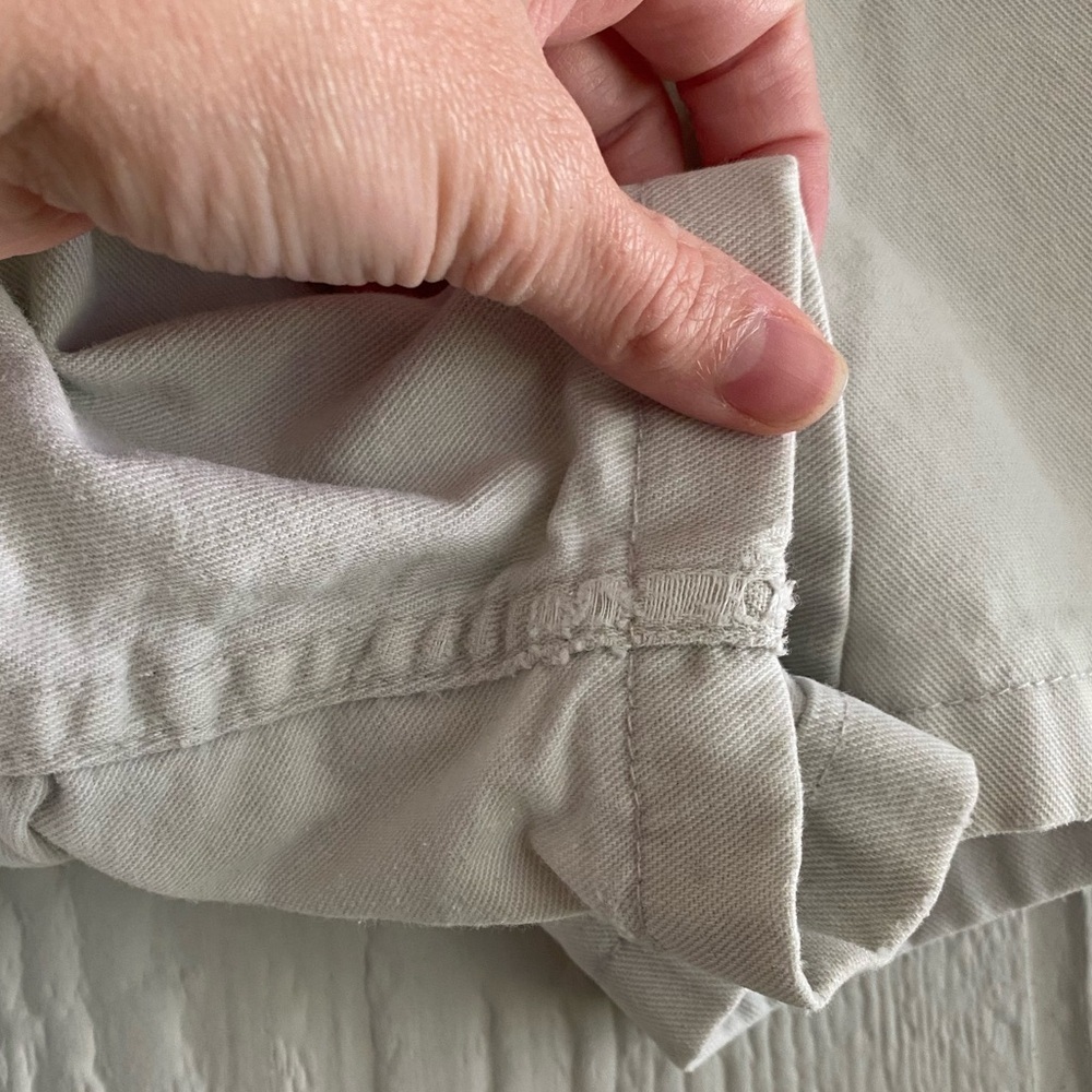 Vintage Wrangler Women Tan Cream Khaki Hi-Rise Mom Chino Shorts No Size Tag - Picture 4 of 12